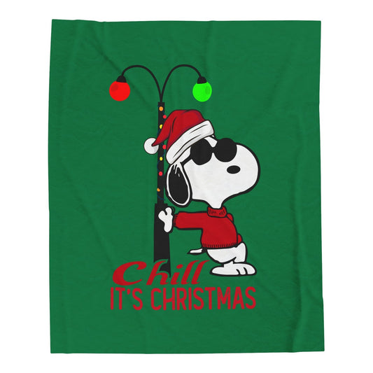 Festive Pup Snuggle Velveteen Blanket